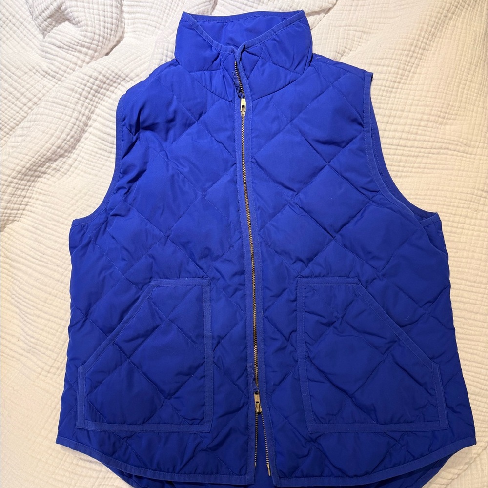 J. Crew Royal Blue Quilted Vest